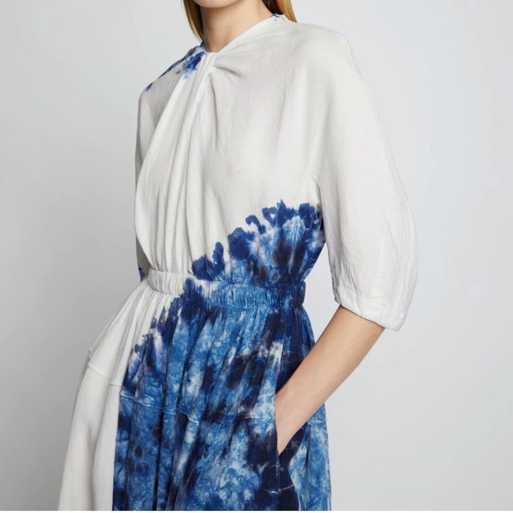 Proenza Tie Dye Linen Viscose Dress Size 8 - Picture 3 of 14
